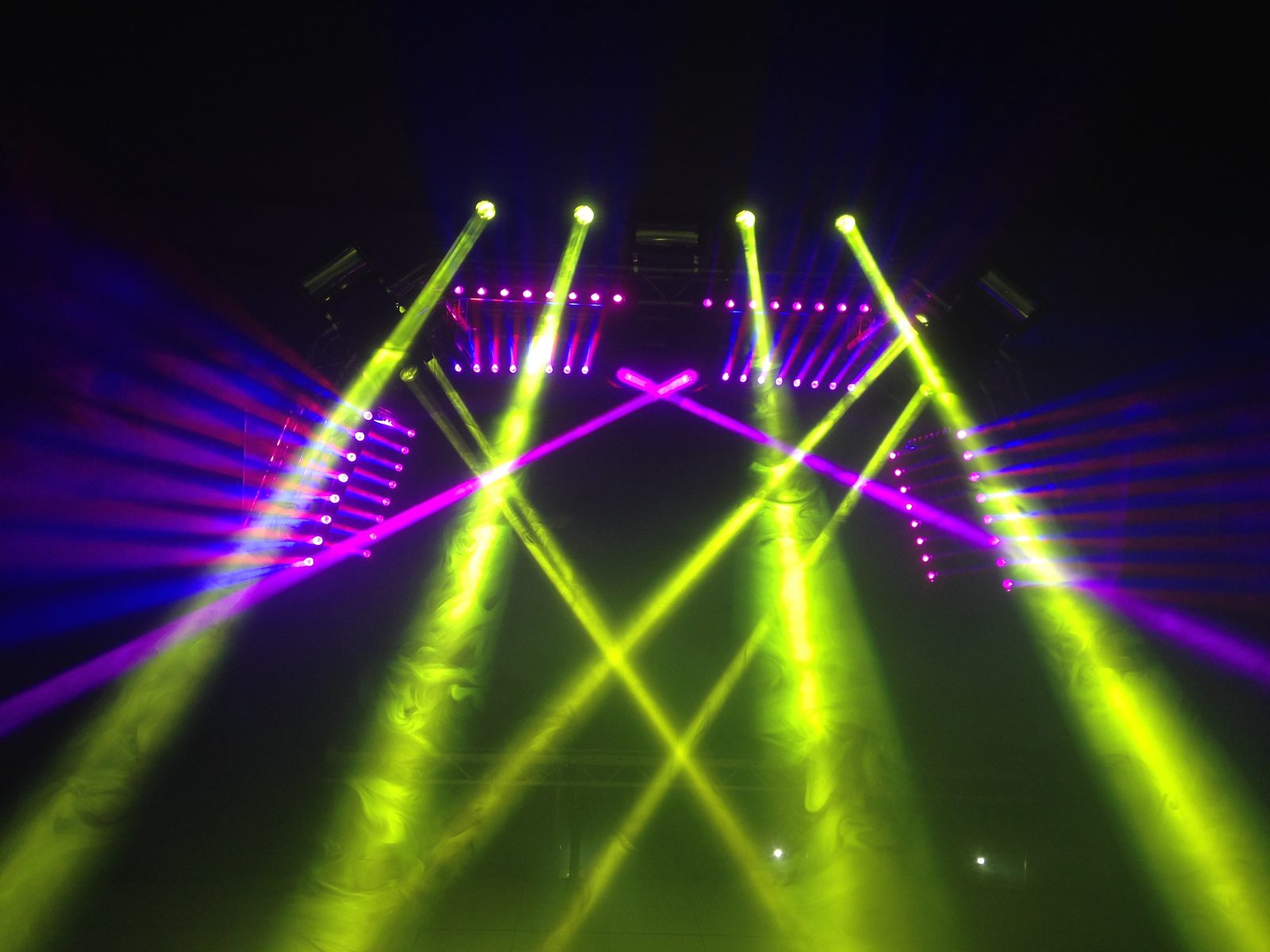 Laser and moving-head lighting show